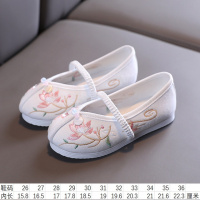 苏芈中国风秋季凉鞋女网鞋儿童绣花鞋民族风老北京汉服布鞋古装中大童