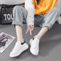 苏芈秋季薄款小白女鞋2021新款透气百搭松糕厚底内增高老爹板鞋