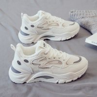 施洛安加绒棉鞋2021年秋冬季新款ins潮小白鞋女百搭运动休闲老爹鞋