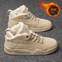 2021新款高帮运动二棉鞋男鞋冬季保暖加绒雪地靴男加厚马丁棉靴男