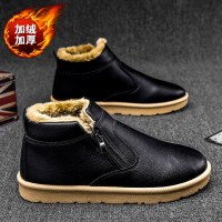 东北雪地靴男冬季加绒加厚户外皮毛一体男鞋冬天保暖鞋