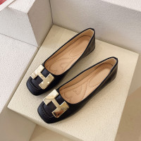 金属扣小跟单鞋女2022春季新款仙女风方头复古单鞋一脚蹬时尚女鞋