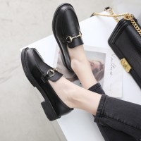 些久配西装的小皮鞋女2021秋季新款复古英伦风欧洲站时尚百搭低跟单鞋