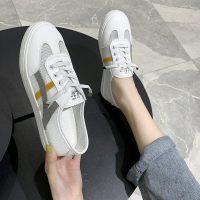 些久2021春夏新款韩版女鞋百搭小白鞋女运动休闲网布透气一脚蹬单鞋女