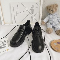 些久小皮鞋女英伦2021春季新款学院风复古单鞋韩版黑色平服鞋子