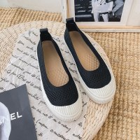 些久渔夫鞋女小香风2021秋季新款帆布鞋子懒人一脚蹬软底透气单鞋