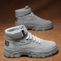 些久高帮马丁靴男秋季中帮英伦风工装机车ins潮鞋春秋款户外登山皮靴