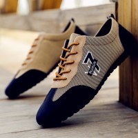 些久夏季新款豆豆鞋男透气帆布鞋男低帮韩版潮流休闲老北京布鞋男