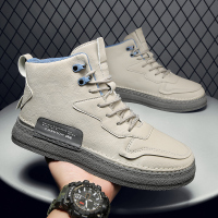 些久高帮马丁靴男2021新款春秋防水休闲皮鞋板鞋潮鞋短靴子英伦风潮流