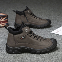 些久2021新款秋季男鞋户外软底登山运动爬山旅游防水防滑徒步劳保耐磨