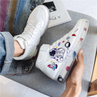 些久男鞋高帮动漫个性涂鸦板鞋小白百搭果冻底潮鞋秋季篮球