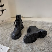 些久马丁靴女2021年秋季新款春夏冬时尚加绒英伦风单靴厚底白色短靴子