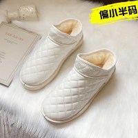 些久雪地靴女加绒东北短靴保暖雪地2021面包鞋短筒可爱懒人一脚蹬