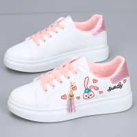 些久女童小白鞋2022年春季新款中大童休闲板鞋韩版百搭学生透气运动鞋