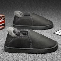 些久男鞋2021新款秋冬季加绒保暖皮面雪地靴东北加厚防寒面包