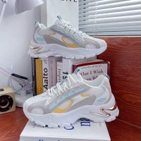 娜瑟薇彩色厚底老爹鞋女潮ins2021年新款秋季火透气休闲运动鞋跑步鞋