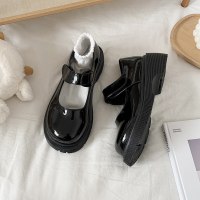 娜瑟薇玛丽珍小皮鞋女2021秋季新款日系jk大头娃娃厚底粗跟淑女配裙单鞋