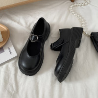 娜瑟薇黑色小皮鞋日系jk娃娃鞋制服百搭玛丽珍鞋2021新款软妹复古单鞋子