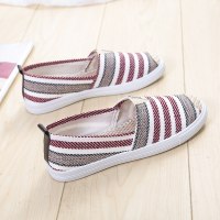 老北京布鞋女2021年夏季新款休闲一脚蹬春秋透气平底软底帆布鞋子