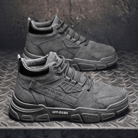 娜瑟薇秋季马丁靴男鞋英伦风高帮百搭工装靴子男士户外防滑耐磨工作潮鞋