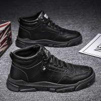 娜瑟薇马丁靴高帮黑色英伦风防水防滑厨师男鞋秋季工作耐磨劳保工装皮靴