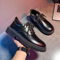 娜瑟薇皮鞋男秋季新款商务上班软底休闲男鞋2021年复古英伦增高百搭潮鞋