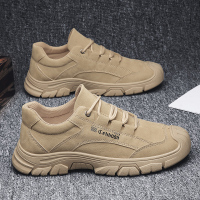 娜瑟薇秋季男鞋潮流百搭工地上班劳保鞋男士2021年新款防滑耐磨工装潮鞋