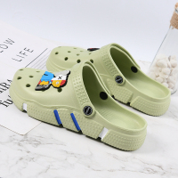 娜瑟薇洞洞鞋男夏季2021新款厚底沙滩鞋潮流防滑软底个性包头拖鞋男防臭