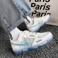 娜瑟薇夏季透气小白鞋果冻底板鞋男2021新款休闲运动潮鞋镂空百搭鞋子潮