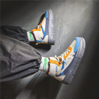 娜瑟薇夏季高帮帆布鞋男韩版潮流百搭鞋子日系厚底ins港风个性街拍板鞋