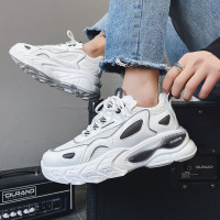 娜瑟薇夏季老爹鞋男ins潮白色舒适增高鞋子韩版潮流百搭炸街透气潮鞋男