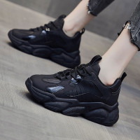 娜瑟薇2021年秋冬新款老爹女鞋休闲鞋百搭冬季运动黑色秋季鞋子加绒