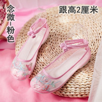 娜瑟薇老北京布鞋女2021夏季新款透气配汉服的鞋子凉鞋软底平跟凉鞋网纱