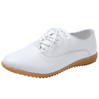 娜瑟薇2021夏季新款小白鞋春秋英伦风小皮鞋女妈妈平底百搭单鞋女鞋