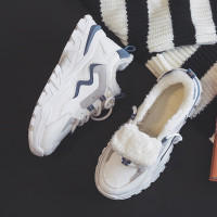 娜瑟薇2021冬季新款加绒运动鞋女百搭老爹学生休闲跑步鞋ins潮