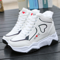 娜瑟薇加绒高帮女鞋冬季韩版学生2021新款皮面跑步休闲运动鞋保暖