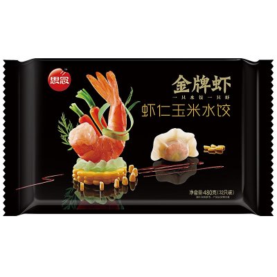 思念金牌虾虾仁玉米水饺480g