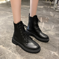 枫述嘉足马丁靴女英伦风薄款春秋网红瘦瘦鞋ins潮2021秋季新款机车单短靴