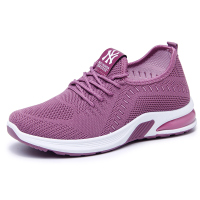 枫述2021春夏新款老北京布鞋女飞织百搭运动鞋气垫减震一脚蹬休闲单鞋