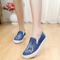 枫述老北京布鞋女牛筋底舒适工装鞋中学生单鞋不累脚工作鞋磨砂帆布鞋