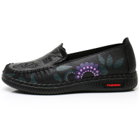 春秋老北京布鞋妈妈鞋女单鞋中老年女鞋休闲鞋厚底平底老人鞋