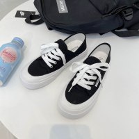 枫述帆布鞋女两穿厚底小众豹纹2021年春秋新款百搭板鞋ins薄款布鞋夏