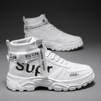 秋季新款工装靴男韩版潮流英伦风马丁靴休闲百搭学生高帮运动男靴