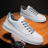男鞋2021新款透气潮鞋百搭男士休闲工作皮鞋秋季薄款小白鞋平底鞋