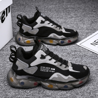 秋季男鞋2021新款国潮迷彩初中休闲增高老爹ins百搭潮鞋