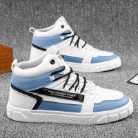 男鞋秋季高帮小白板鞋男韩版潮流休闲百搭运动学生男鞋