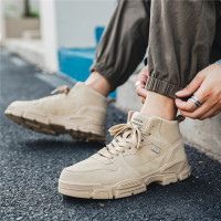 2021秋季新款潮流马丁靴男高帮工装靴男士防滑防水英伦风街头机车