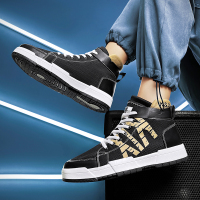 个性高帮板鞋春秋男鞋2021年新款男士运动休闲韩版潮流百搭中邦鞋