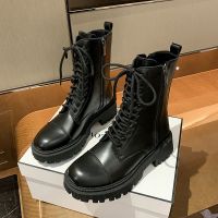 枫述马丁靴女2021年新款英伦风春秋季单靴厚底女鞋黑色机车靴短靴子女