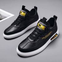 枫述黑色鞋子男2021新款男士厨房工作鞋板鞋男潮流休闲小白鞋